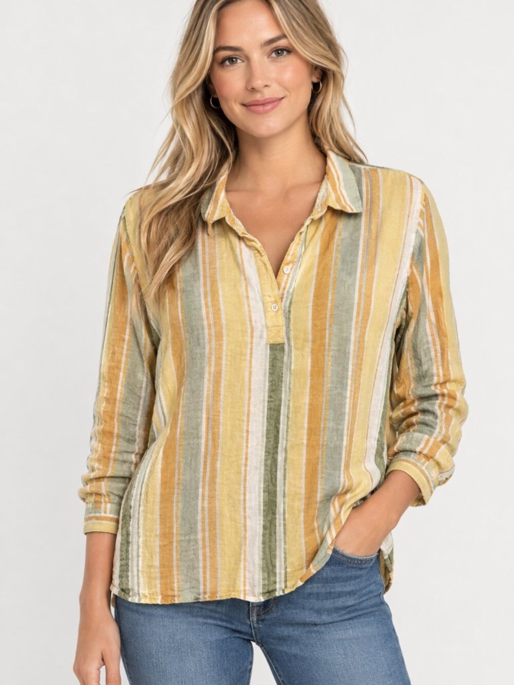 Croft & Barrow Striped Button Down Shirt Size XL